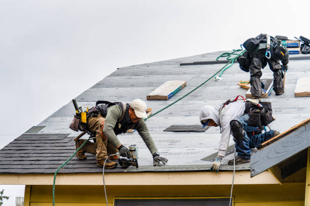 Professional Gutter Installation technician working in Rosalia, WA